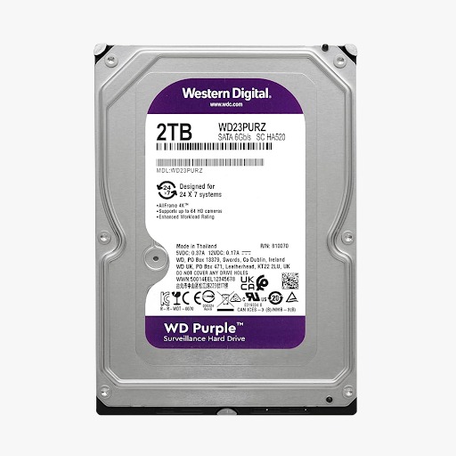 HARDDISK WD PURPLE 2TB 3,5 REFURBISED 1THN HDD