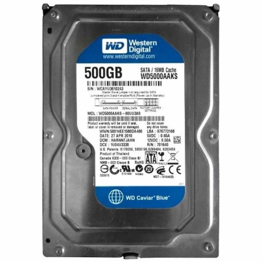HARDDISK WD 500GB 3,5" REFURBISED HDD