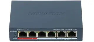 POE HIKVISION 4 PORT DS-3E1106P-EI/M