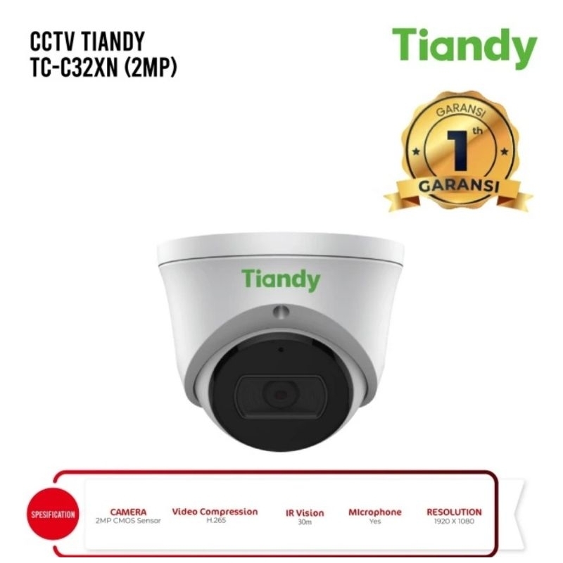 IPCAM TIANDY INDOOR 2MP AUDIO TC-C32XN